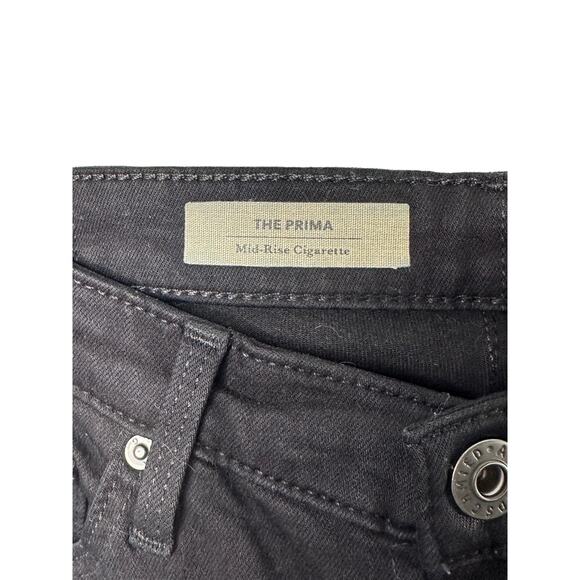 AG Adriano Goldschmied The Prima Mid-Rise Cigarette Black Jeans Women's 25 - Picture 6 of 6